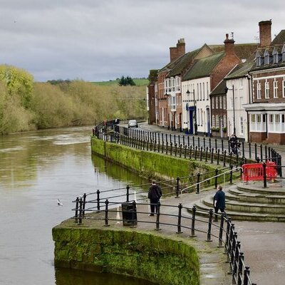 Blick auf den Fluss Severn in der Partnerstadt Bewdley in England