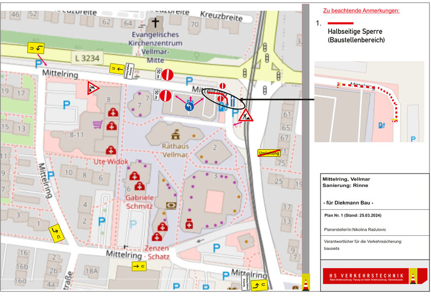 Umleitung Mittelring Parkdeck Umleitung Mittelring Parkdeck
